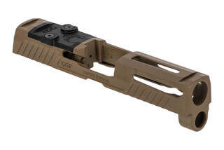Grey Ghost Precision V1 slide for the SIG Sauer P320 Compacy features a slick FDE finish.